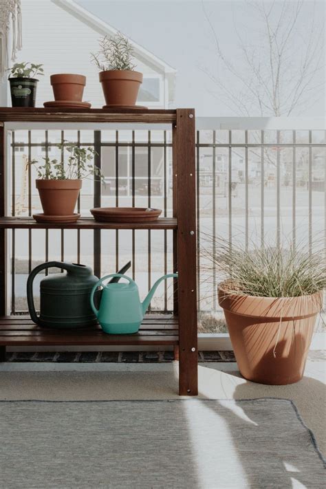 An Easy Ikea Potting Table Hack See How I Turned An Ikea Shelving Unit