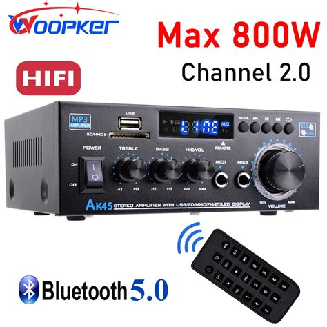 Woopker AK45 HiFi Amplificatore Digitale Potenza Massima 90 Wx2 Canale