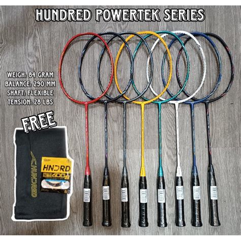 Jual Raket Badminton Hundred Powertek Series Original Shopee Indonesia