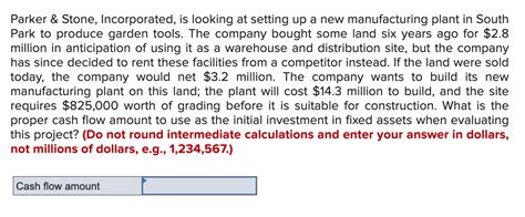 Solved Parker Stone Incorporated Is Looking At Setting Chegg