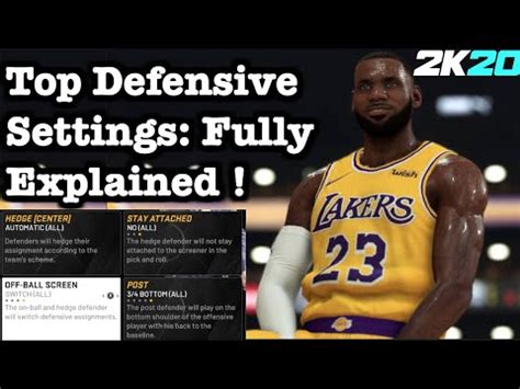 NBA 2K20 Defensive Settings Tutorial 2K20 Best On Ball Off Ball