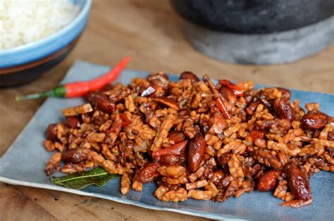 Kering Tempe Kacang Tempeh Croustillant Aux Cacahu Tes Indon Sie