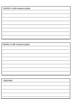 Writing Graphic Organizer by Danielle Heming | TPT