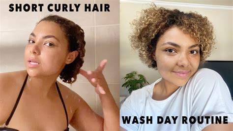 Natural Hair Wash And Go Short Curly Hair Wash Day Routine Start To Finish Youtube