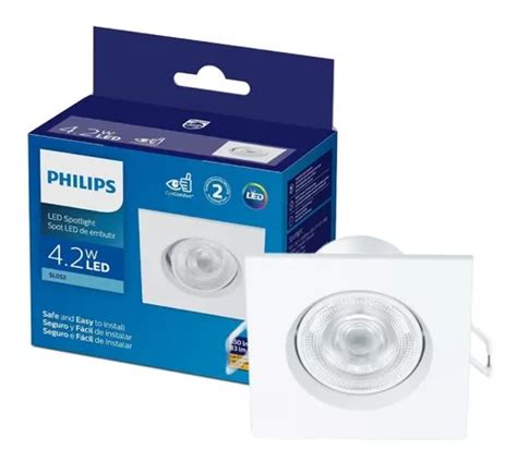 Foco LED Redondo Integrado 4 2 W 350 Lm Gu10 Bivolt Philips Color