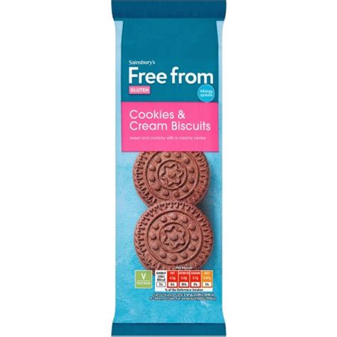 Sainsbury S Free From Cookies Cream Biscuits G Compare Prices