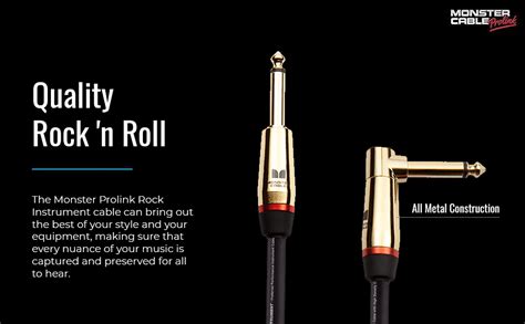 Amazon Monster Prolink Rock Instrument Cable Ft Right Angle