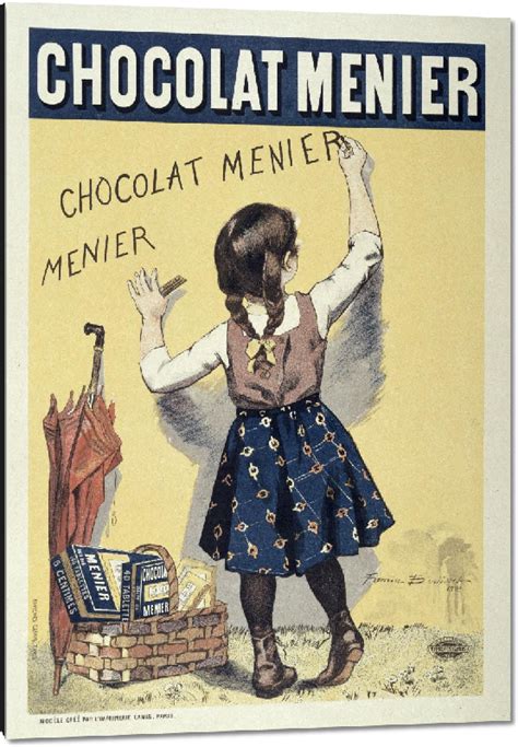 Impression Sur Aluminium Reproduction Affiche Vintage Chocolat Menier