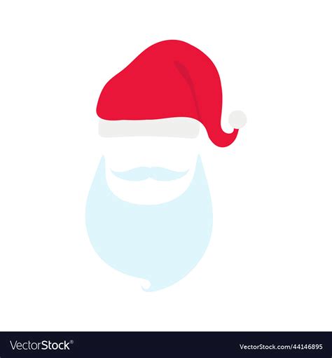 Vintage santa claus beard design christmas party Vector Image