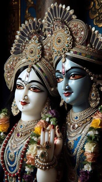 Shree Radha E Krishna Ilustra O Generativa Ai Foto Premium