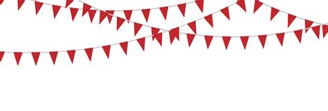 Red Bunting Party Flags Png