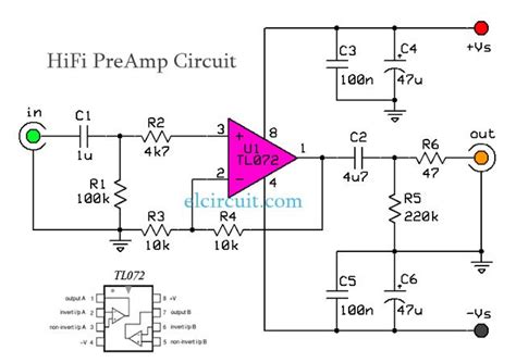 Hifi Audio Preamp Circuit Diagram Hi Fi Preamplifier Schemat