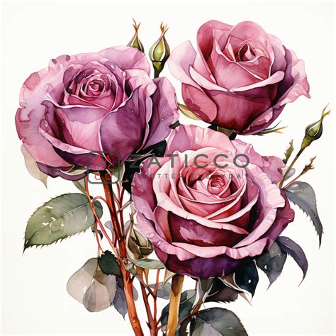 Pink Roses Watercolor Clipart Watercolor Floral Clipart Pink Roses