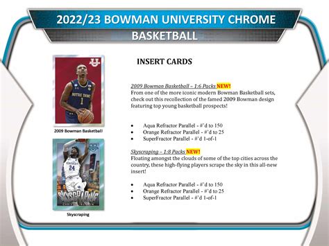 Bowman University Chrome Basketball Cards Retail