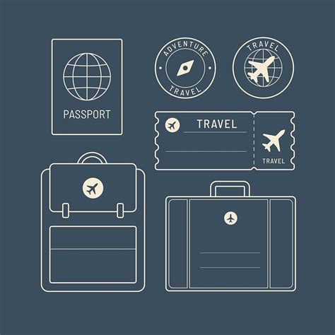 Travel Stickers And Badge Set Premium Vector Rawpixel