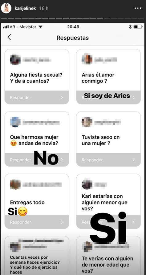 El cuestionario súper hot que Karina Jelinek les respondió a sus seguidores Infobae