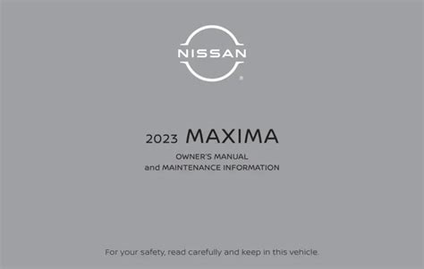 Nissan Maxima Owners Manual Free Pdf