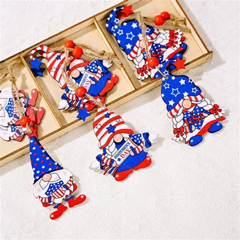 Mtvxesu Independence Day Decorations Wooden Alphabet Decorations