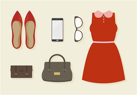 Fashion Item Set Free Vector 155863 Vector Art At Vecteezy