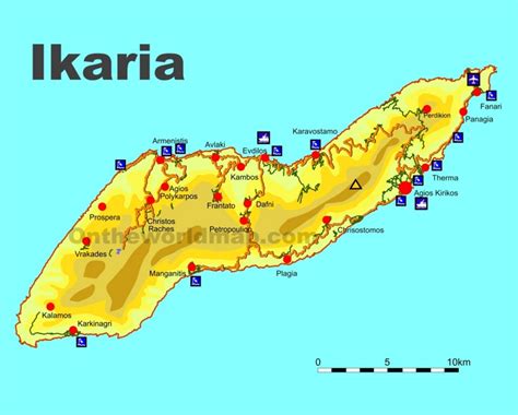 Ikaria tourist map - Ontheworldmap.com