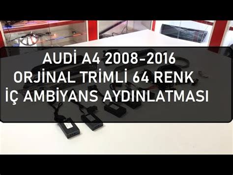 Audi A Orjinal Trimli Renk Ambiyans Ayd Nlatmas Youtube