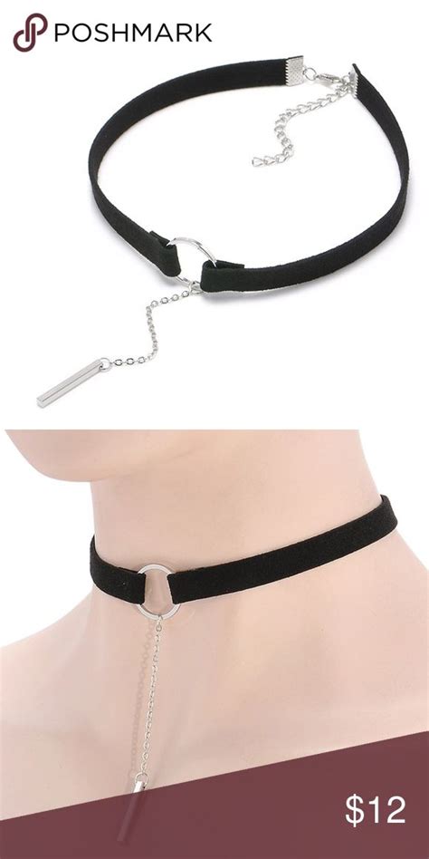 For Black Vegan Leather Trnedy Choker Vegan Leather