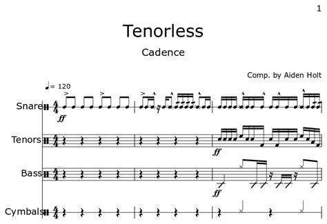 Tenorless Sheet Music For Marching Snare Drums Marching Tenor Drums