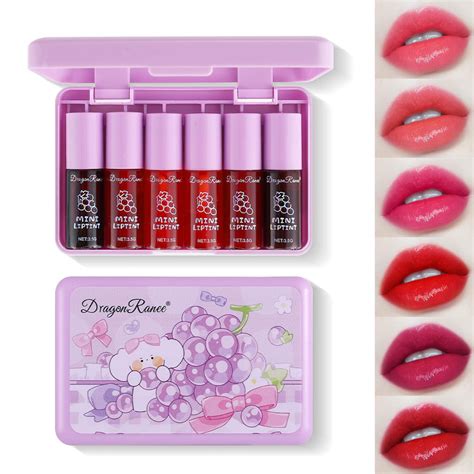 6 Colors Lip Tint Stain Korean Lip Gloss Matte Velvet Lip Tint Natural