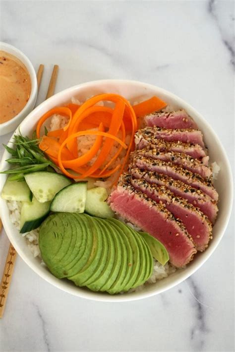 Seared Tuna Poke Bowls Humble Oven