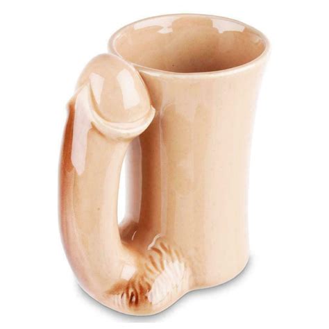 NOVELTY PENIS MUG WITH WILLY SHAPED HANDLE ADULT FUNNY GIFT SECRET