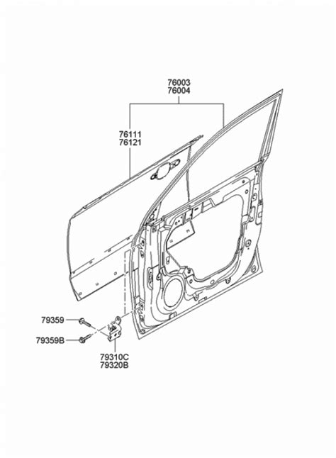 E Genuine Hyundai Panel Assembly Front Door Rh