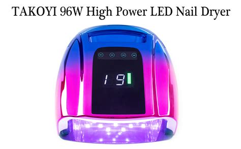 TAKOYI Led Nail Dryer 72W Wireless Rechargeable Gel Led Light Cordless