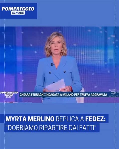 Pomeriggio 5 Myrta Merlino Contro Fedez Dopo Le Accuse Ai Giornalisti