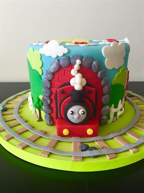 Thomas train cake - Decorated Cake by Ksyusha - CakesDecor