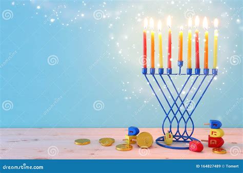 Imagem Religiosa Do Feriado Judeu De Hanukkah Menorah X