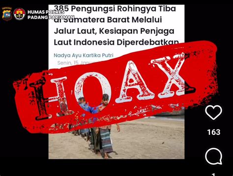 Hoaks Cek Fakta 385 Pengungsi Rohingya Mendarat Di Padang Pariaman