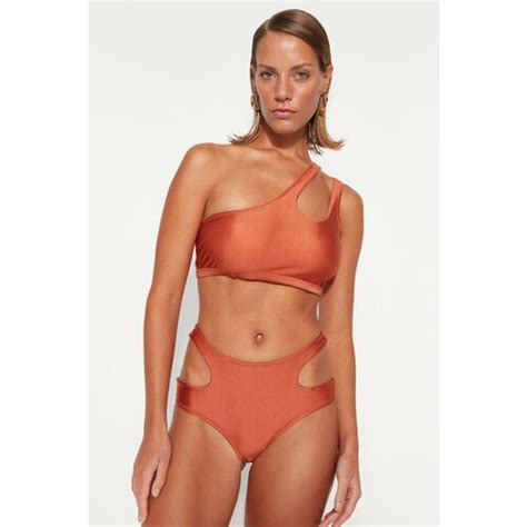 Trendyol Bikini Top Brown Plain EPonuda