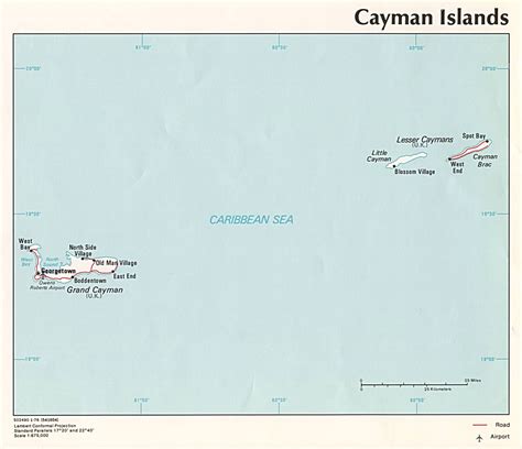 Large detailed political map of Cayman Islands. Cayman Islands large ...