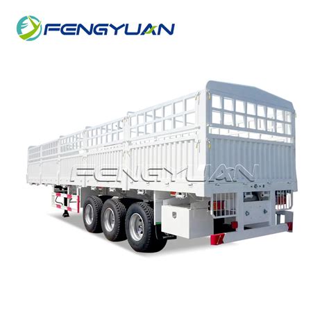 Axle M Side Wall Dropside Platform Fence Semi Trailer With Sidewall