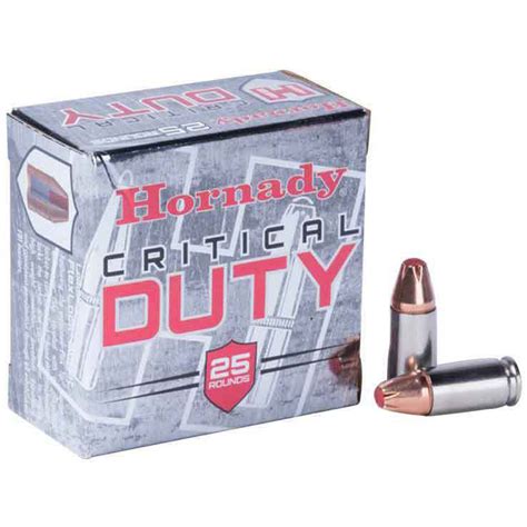 Hornady Critical Duty 9mm Luger 135gr Flexlock Handgun Ammo 25 Rounds