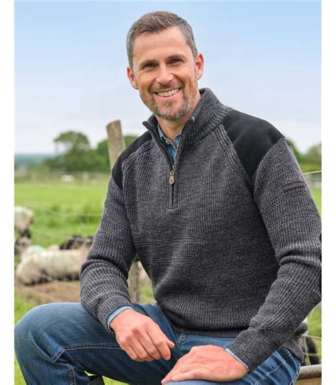 Charcoal 100 Pure Wool Hill Walker Jumper WoolOvers UK