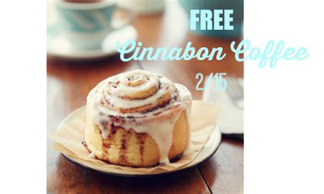 Cinnabon: Free Coffee on 2/15! :: Southern Savers