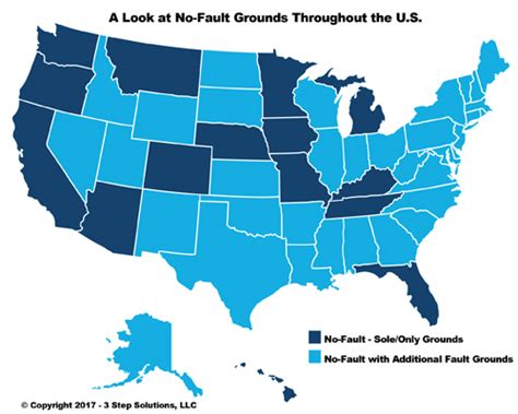 No Fault Divorce States Map – Map Vector