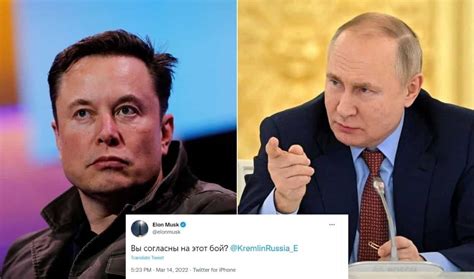 Elon Musk Challenges Vladimir Putin To A Fight For Ukraine And He Is