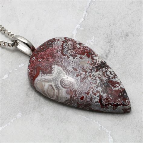 Crazy Lace Agate Gemstone Pendant 37mm