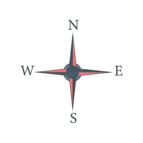 Four Cardinal Directions, or Cardinal Points. Compass Rose with North ...