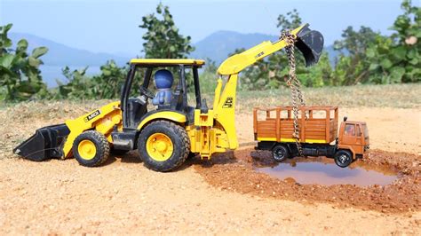 Tata Tipper Accident Pulling Out JCB HMT Tractor Accident Pulling Out