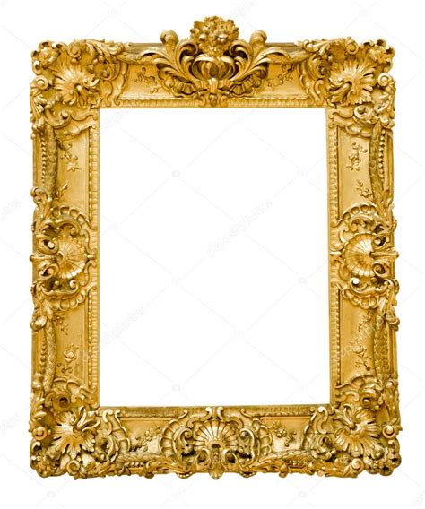 Vintage gold frame, isolated on white Stock Photo by ©valphoto 22561741