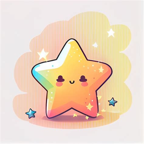 Premium Photo | Abstract cute star illustration with isolated background