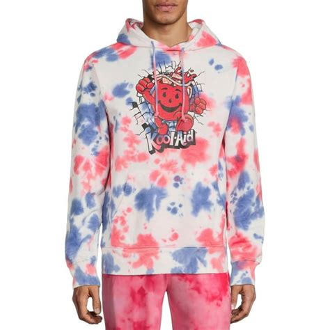 Kool Aid Man Breaking Through Men S And Big Men S Tie Dye Hoodie